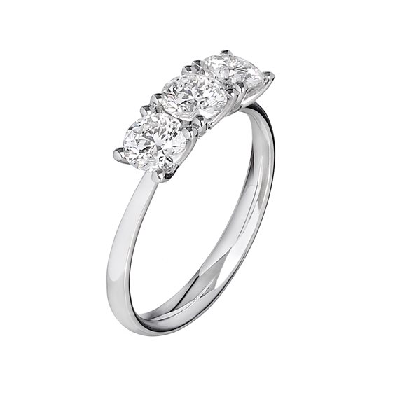 Ringe Pavanati Gioielli Dame in Weißgold Diamante 0.76 Ct TR BR.0,76 D/E COL EUR.2550 GR. 2,4 - TR BR.0,76 D/E COL EUR.2550 GR. 2,4